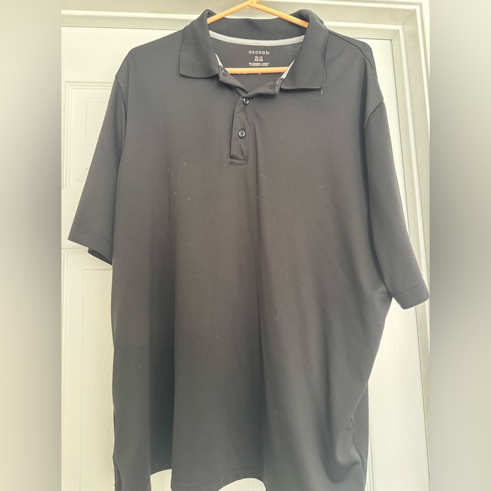 George Men's black Polo Shirt size x large 👕